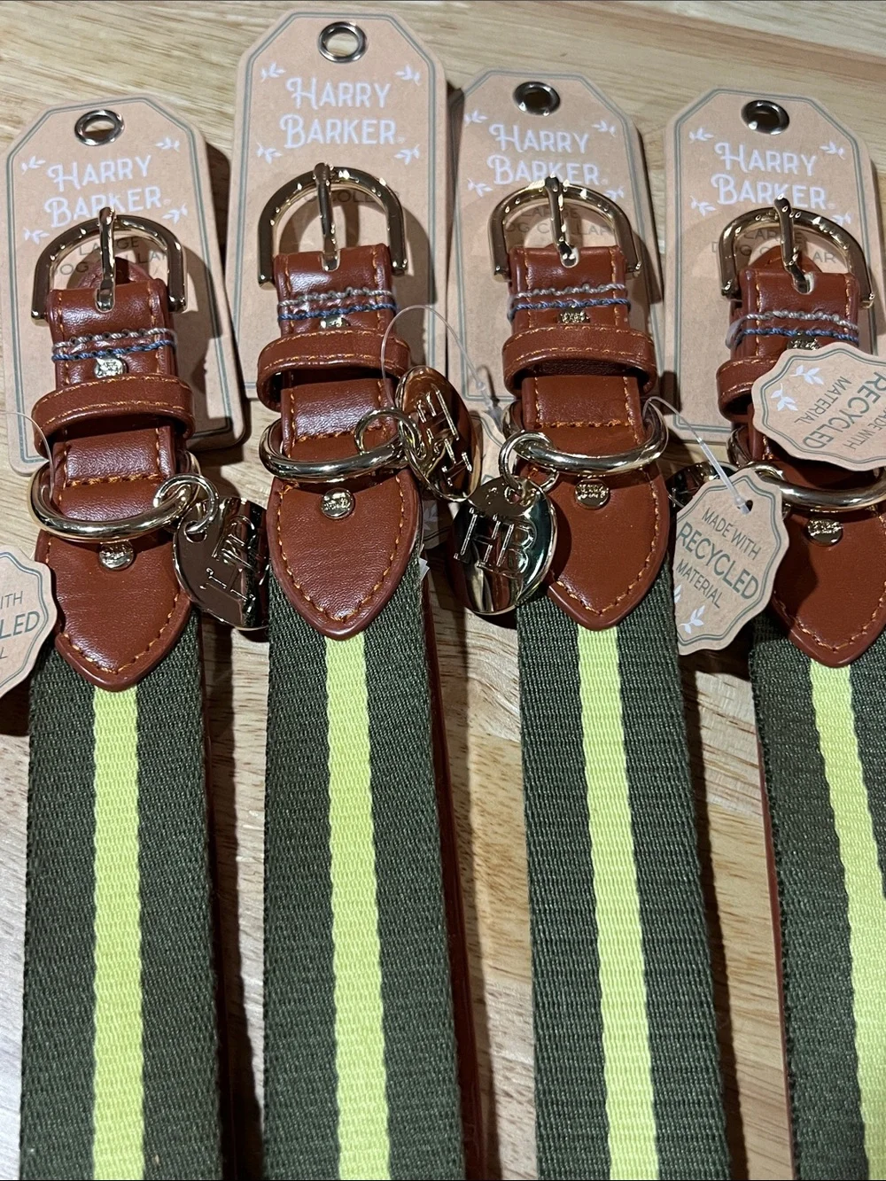 New w tags Harry barker Dog collar belt style 1” wide large 17-23” neck z97